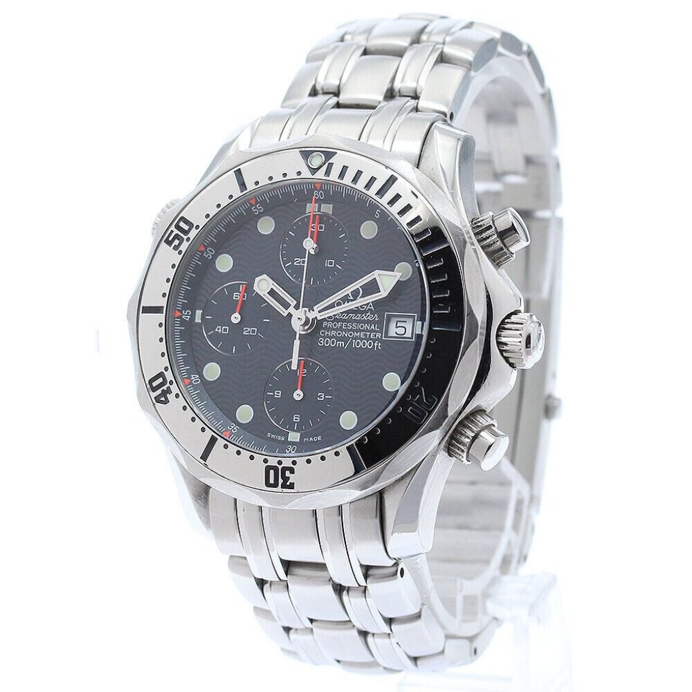 OMEGA Seamaster300 2598.80 Date Chronograph Navy Dial Automatic Men's